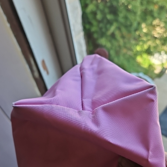 Longchamp Pink Tote with Brown Trim - Picture 9 of 11